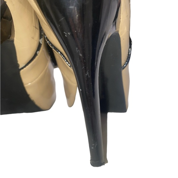 Guess peep toe patent leather side buckle high heels - Picture 3 of 14